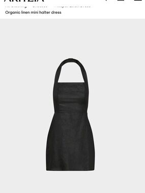 Aritzia Black Halter Mini Dress